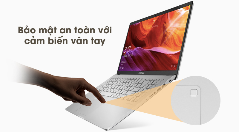 Laptop Asus VivoBook X509MA (BR271T) | Cảm biến vân tay 