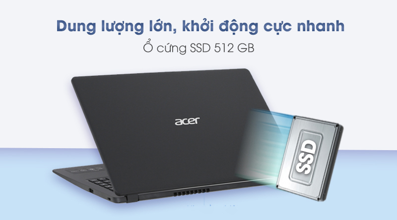 Laptop Acer Aspire 3 A315 56 36YS i3 1005G1/8GB/512GB/Win10 (NX.HS5SV.008)