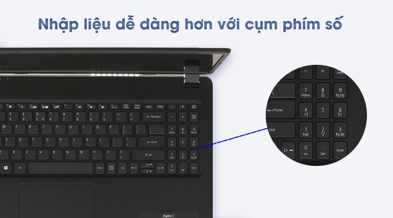 Laptop Acer Aspire 3 A315 56 36YS i3 1005G1/8GB/512GB/Win10 (NX.HS5SV.008)