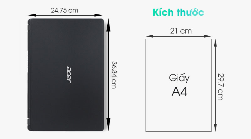 Laptop Acer Aspire 3 A315 56 58EB i5 1035G1/8GB/512GB/Win10 (NX.HS5SV.00B)