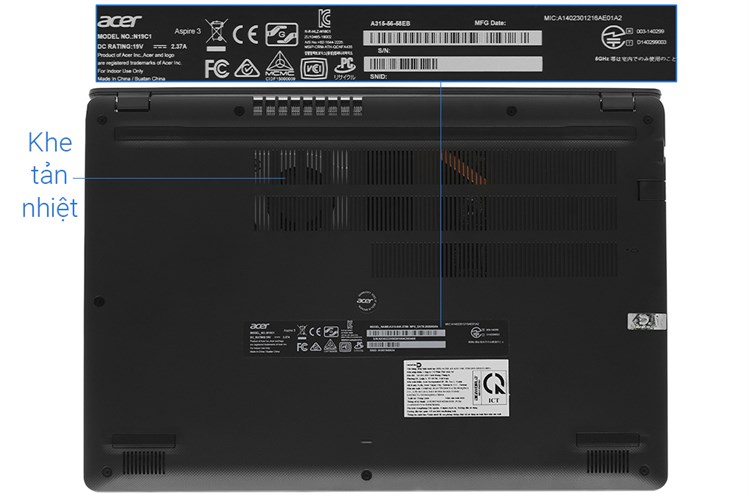 Laptop Acer Aspire 3 A315 56 58EB i5 1035G1/8GB/512GB/Win10 (NX.HS5SV.00B) Màu Đen