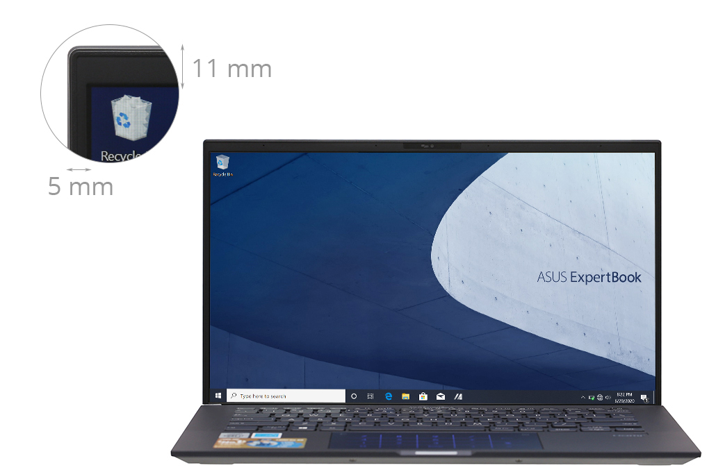 Laptop Asus ExpertBook B9450F i7 10510U/16GB/1TB SSD/Túi/Win10 Pro (BM0616R) Màu Đen