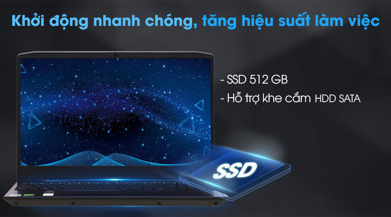 Lenovo IdeaPad Gaming 3 15IMH05 i7 10750H (81Y40068VN) - SSD