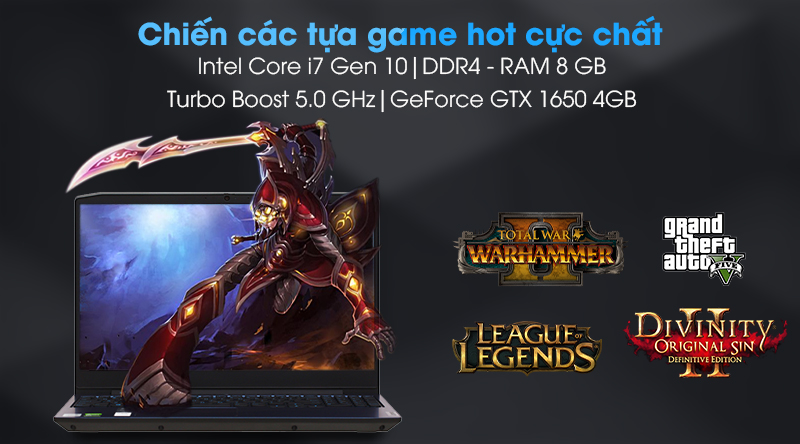 Lenovo Gaming 15IMH05 i7 (81Y40068VN) - Cấu hình