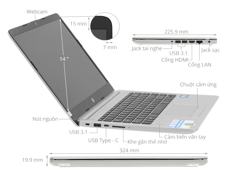 HP 348 G7 i3 8130U/4GB/512GB/Win10 (1A0Z1PA)