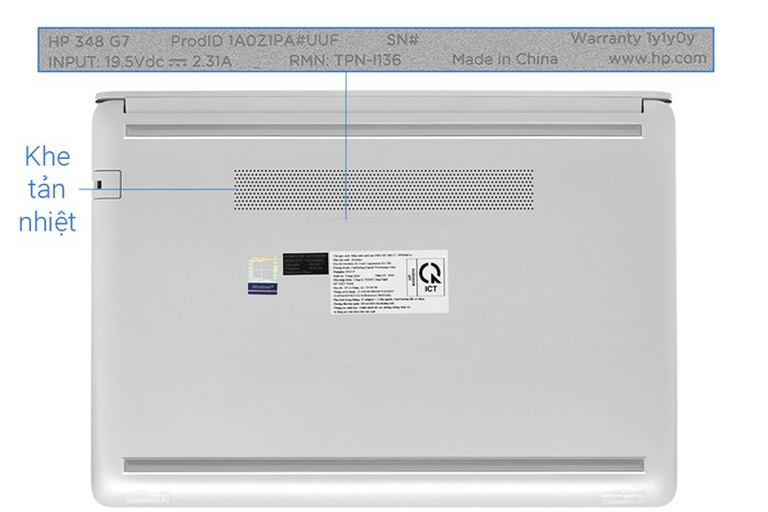 Laptop HP 348 G7 i3 8130U/4GB/512GB/Win10 (1A0Z1PA) Màu Bạc