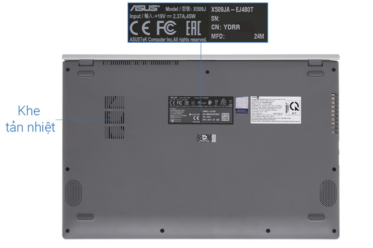 Laptop Asus VivoBook X509JA i3 1005G1/4GB/256GB/Win10 (EJ480T) Màu Bạc