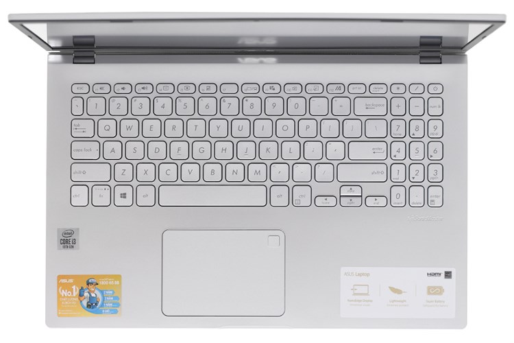 Laptop Asus VivoBook X509JA i3 1005G1/4GB/256GB/Win10 (EJ480T) Màu Bạc