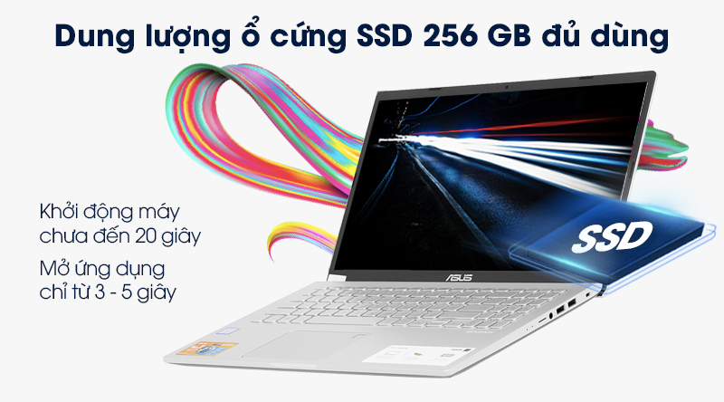 Asus VivoBook X509JA i3 | Ổ cứng SSD 256 GB