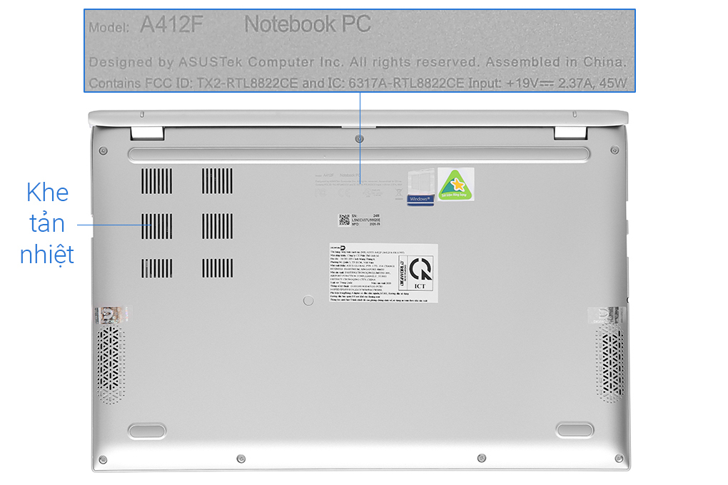 Laptop Asus VivoBook A412FA i3 10110U/4GB/512GB/Win10 (EK1175T) - 13