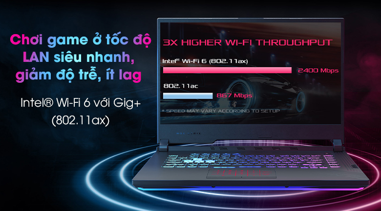 Laptop Asus Gaming Rog Strix G512 i7 10750H/8GB/512GB/144Hz/4GB GTX1650Ti/Win10 (IAL001T)