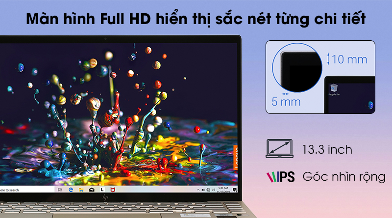 Laptop HP Envy 13 ba0045TU i5 1035G4/8GB/256GB/Office H&S2019/Win10 (171M2PA)