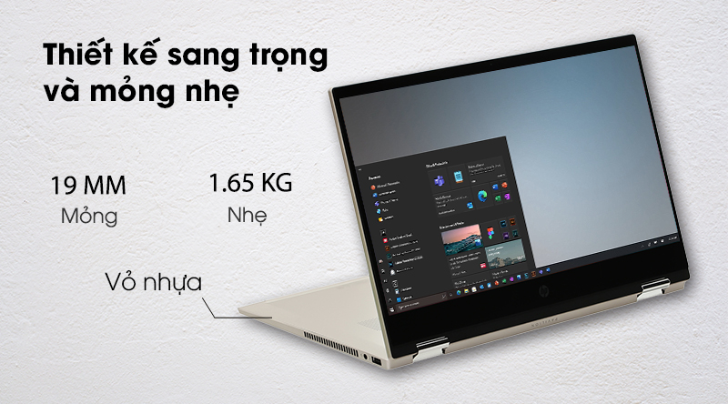 Laptop HP Pavilion x360 14 dw0060TU i3 1005G1/4GB/256GB/Pen/Office H&S2019/Win10 (195M8PA)
