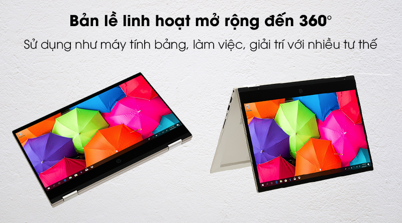 Laptop HP Pavilion x360 14 dw0060TU i3 1005G1/4GB/256GB/Pen/Office H&S2019/Win10 (195M8PA)