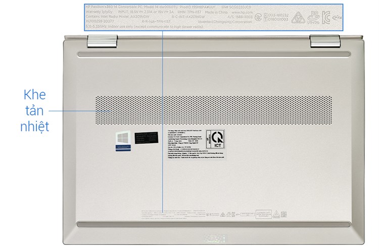 Laptop HP Pavilion x360 14 dw0060TU i3 1005G1/4GB/256GB/Pen/Office H&S2019/Win10 (195M8PA) Màu Vàng