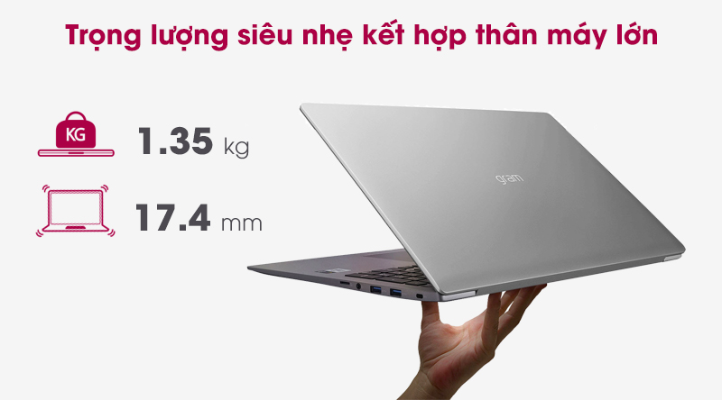 Laptop LG Gram 17  i7 1065G7/8GB/512GB/Win10 (17Z90N-V.AH75A5)