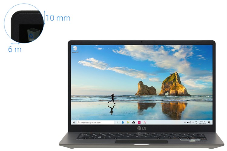 Laptop LG Gram 14 i5 1035G7/8GB/256GB/Win10 (14Z90N-V.AR52A5) Màu Xám