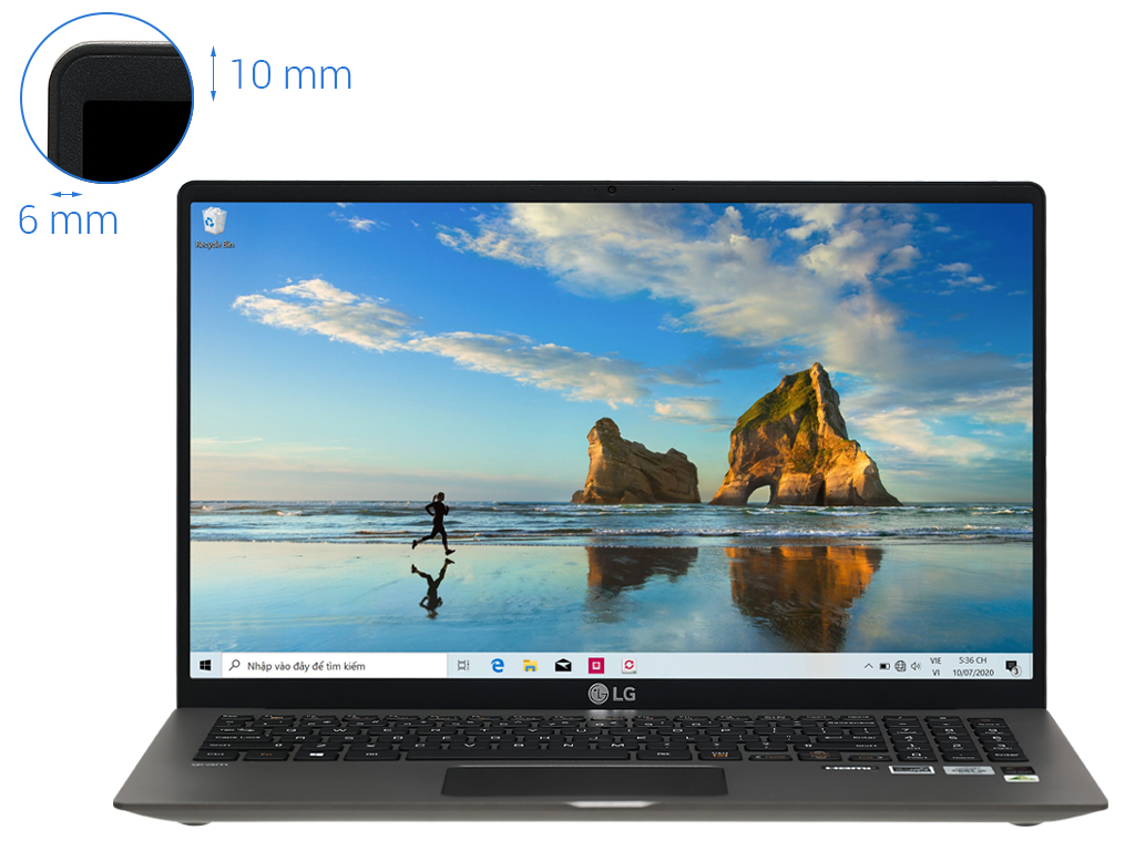 Laptop LG Gram 15 i5 1035G7/8GB/512GB/Win10 (15Z90N-V.AR55A5) Màu Xám