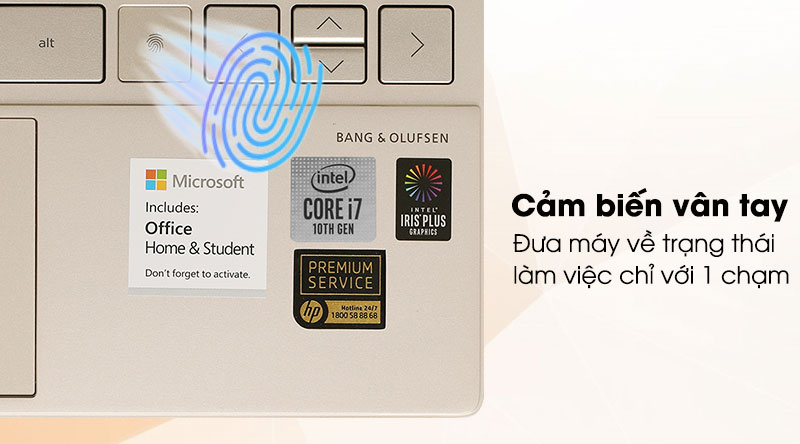 Laptop HP Envy 13 ba0047TU i7 1065G7/8GB/512GB/Office H&S2019/Win10 (171M8PA)