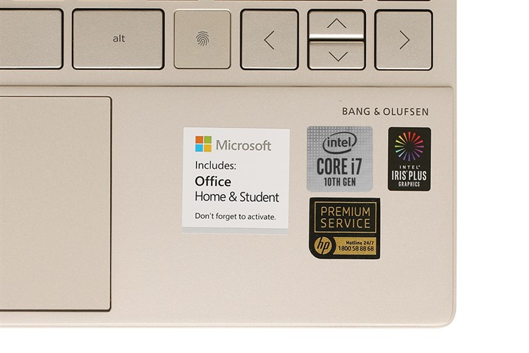 Laptop HP Envy 13 ba0047TU i7 1065G7/8GB/512GB/Office H&S2019/Win10 (171M8PA) Màu Vàng