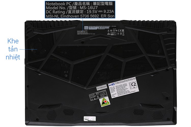 Laptop MSI Gaming Leopard 10SDK GL65 i7 10750H/16GB/512GB/144Hz/6GB GTX1660Ti/Balo/Win10 (242VN) Màu Đen