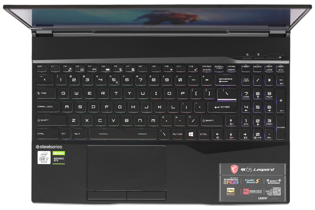 Laptop MSI Gaming Leopard 10SDK GL65 i7 10750H/16GB/512GB/144Hz/6GB GTX1660Ti/Balo/Win10 (242VN) Màu Đen