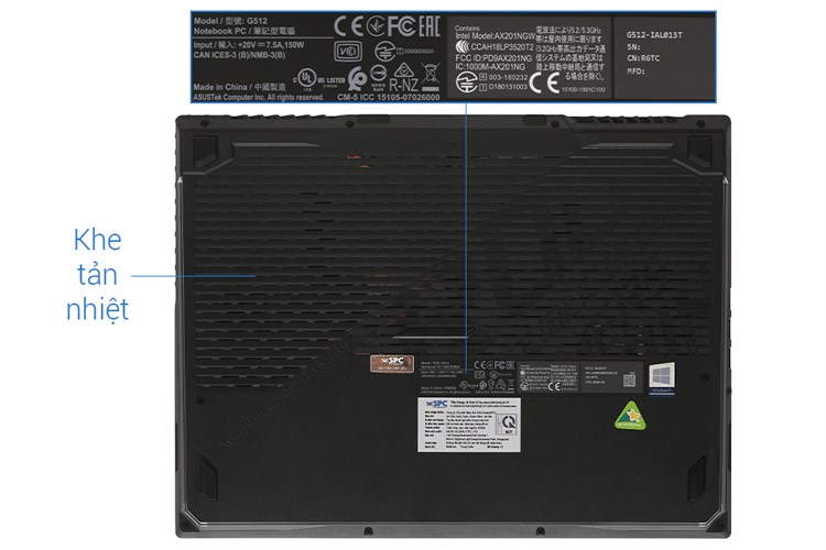 Laptop Asus Gaming Rog Strix G512 i5 10300H/8GB/512GB/144Hz/4GB GTX1650Ti/Win10 (IAL013T) Màu Đen