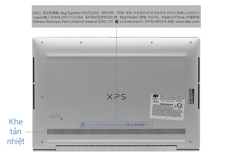Laptop Dell XPS 13 9300 i5 1035G1 8GB/512GB/Office365/Win10 (70217873) Màu Bạc