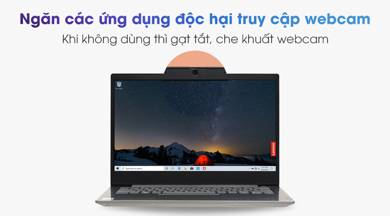 Lenovo ThinkBook 14 IIL i5 với công tắc khóa camera