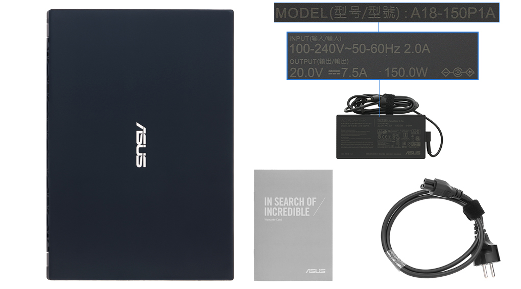 Bộ sản phẩm gồm: Sách hướng dẫn, Thùng máy, Sạc Laptop Asus