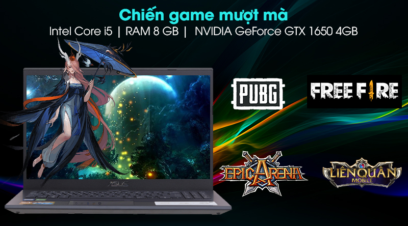 Laptop Asus VivoBook Gaming F571GT i5 9300H/8GB/32GB+512GB/120Hz/4GB GTX1650/Win10 (AL851T)