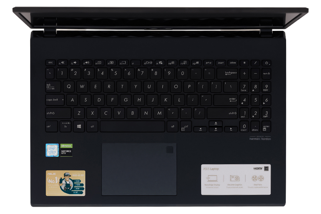 Laptop Asus VivoBook Gaming F571GT i5 9300H/8GB/32GB+512GB/120Hz/4GB GTX1650/Win10 (AL851T) Màu Đen
