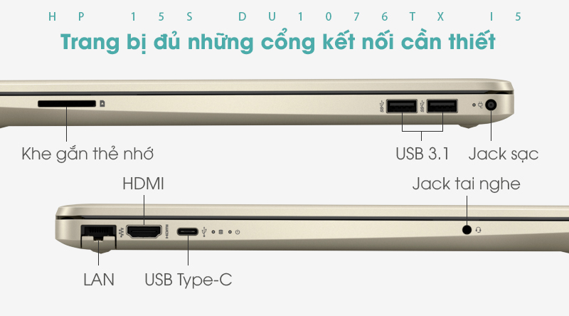 Laptop HP 15s du1076TX i5 10210U/8GB/512GB/2GB MX130/Win10 (1R8E2PA)