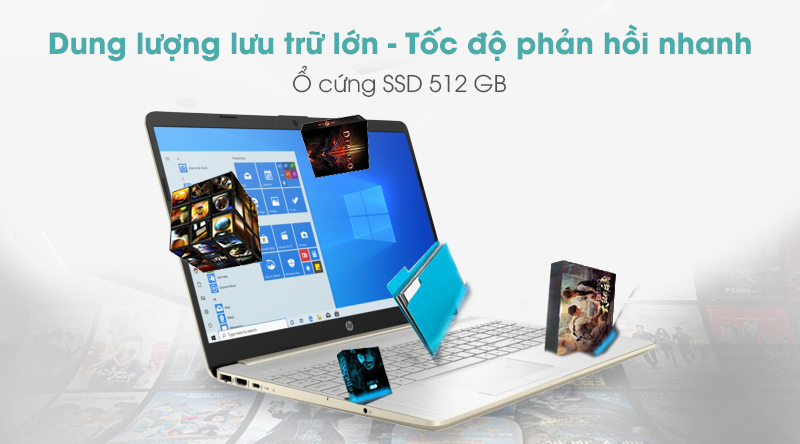 Laptop HP 15s du1076TX i5 10210U/8GB/512GB/2GB MX130/Win10 (1R8E2PA)