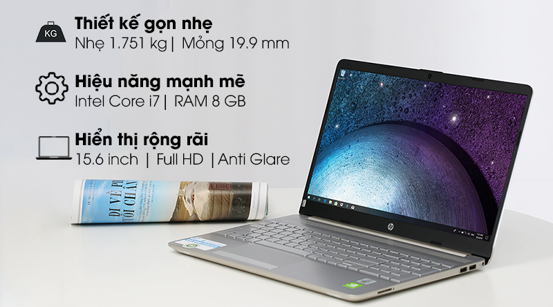 Laptop HP 15s du1077TX i7 10510U/8GB/512GB/2GB MX130/Win10 (1R8E3PA)