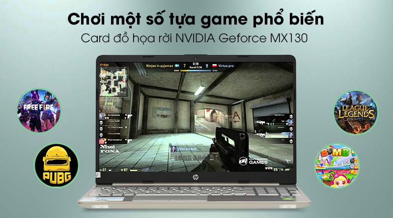 Laptop HP 15s du1077TX i7 10510U/8GB/512GB/2GB MX130/Win10 (1R8E3PA)