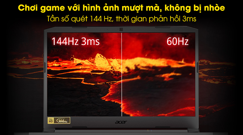 Laptop Acer Nitro AN515 55 5923 i5 10300H/8GB/512GB/144Hz/4GB 1650Ti/Win10 (NH.Q7NSV.004)