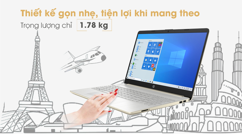 Laptop HP 15s du1056TU 6405U/4GB/512GB/Win10 (1W7R5PA)