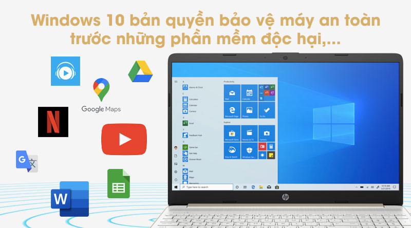 Laptop HP 15s du1056TU 6405U/4GB/512GB/Win10 (1W7R5PA)