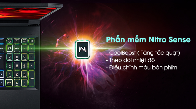 Laptop Acer Nitro 5 AN515 55 70AX i7 10750H/8GB/512GB/4GB GTX1650Ti/Win10 (NH.Q7NSV.001)