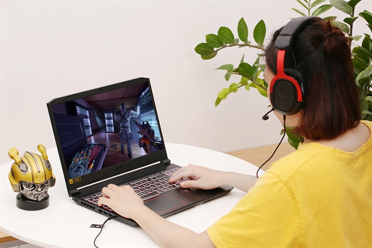 Laptop Acer Nitro 5 AN515 55 70AX i7 10750H/8GB/512GB/4GB GTX1650Ti/Win10 (NH.Q7NSV.001) Màu Đen