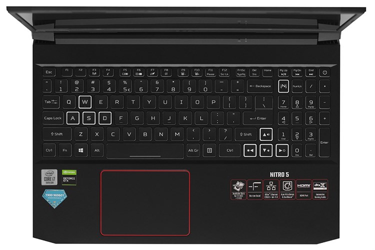 Laptop Acer Nitro 5 AN515 55 70AX i7 10750H/8GB/512GB/4GB GTX1650Ti/Win10 (NH.Q7NSV.001) Màu Đen