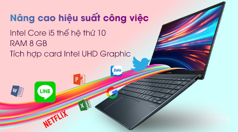 Laptop Asus ZenBook UX425JA i5 1035G1/8GB/512GB/Túi/Numpad/Win10 (BM076T)