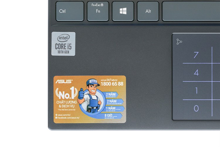 Laptop Asus ZenBook UX425JA i5 1035G1/8GB/512GB/Túi/Numpad/Win10 (BM076T) Màu Xám