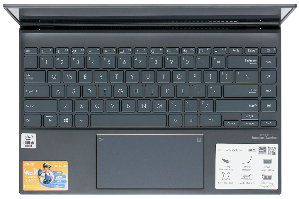 Laptop Asus ZenBook UX425JA i5 1035G1/8GB/512GB/Túi/Numpad/Win10 (BM076T) - 4