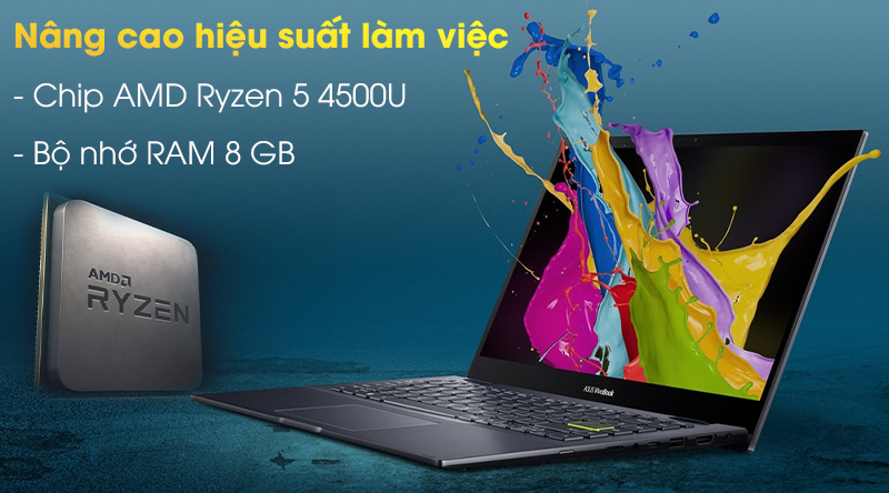 Laptop Asus VivoBook Flip TM420IA R5 4500U/8GB/512GB/Pen/Touch/Win10 (EC031T) - 6