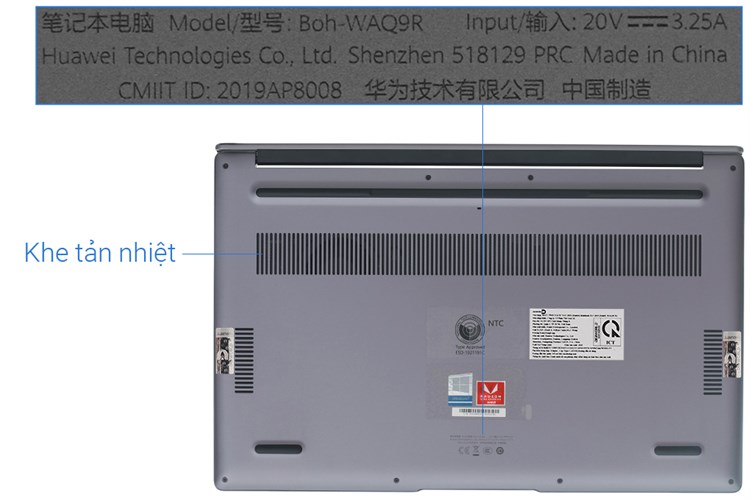 Laptop Huawei MateBook D 15 R5 3500U/8GB/512GB/Win10 (BohrK-WAQ9CR) Màu Xám