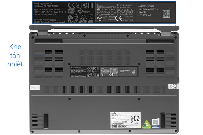 Laptop Asus Rog Zephyrus GA401II R7 4800HS/16GB/512GB/120Hz/4GB GTX1650Ti/Túi/AniMe Matrix/Win10 (HE154T) Màu Xám