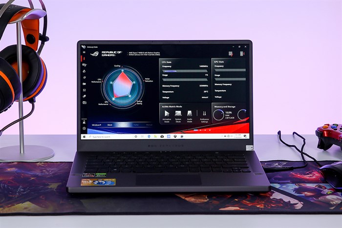 Laptop Asus Rog Zephyrus GA401II R7 4800HS/16GB/512GB/120Hz/4GB GTX1650Ti/Túi/AniMe Matrix/Win10 (HE154T) Màu Xám