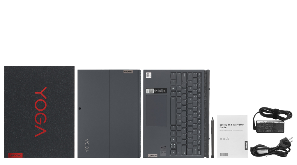 Bộ sản phẩm gồm: Dây nguồn, Bút cảm ứng, Sạc Laptop Lenovo